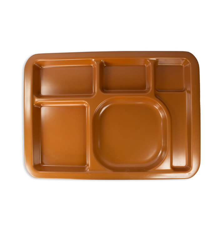 Plastic Compartment Tray Hard Chocolate 5C 47x35cm (1 Unit) 