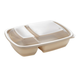 Plastic Lid for Deli Container PP Rectangular shape 2C Black 23x16,5cm (75 Units) 