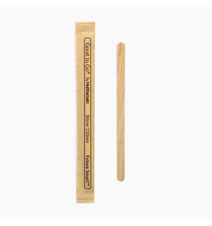 Wooden Coffee Stirrer Wrapped 11cm (10000 Units) 