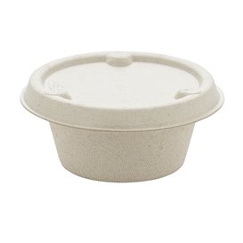 Sucarcane Lid Container 60ml Natural Ø6,0cm (2000 Units)