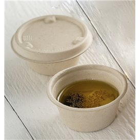Sucarcane Lid Container 60ml Natural Ø6,0cm (2000 Units)