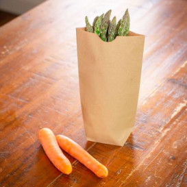 Paper Bag with Hexagonal Base Kraft 19x26cm (50 Units)