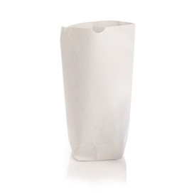 Paper Bag with Hexagonal Base White 14x19cm (1000 Units)