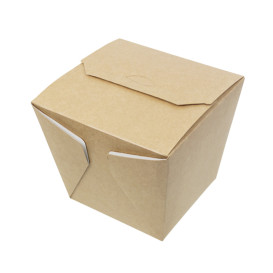 Paper Take-out Container Wok Kraft 450ml (25 Units)