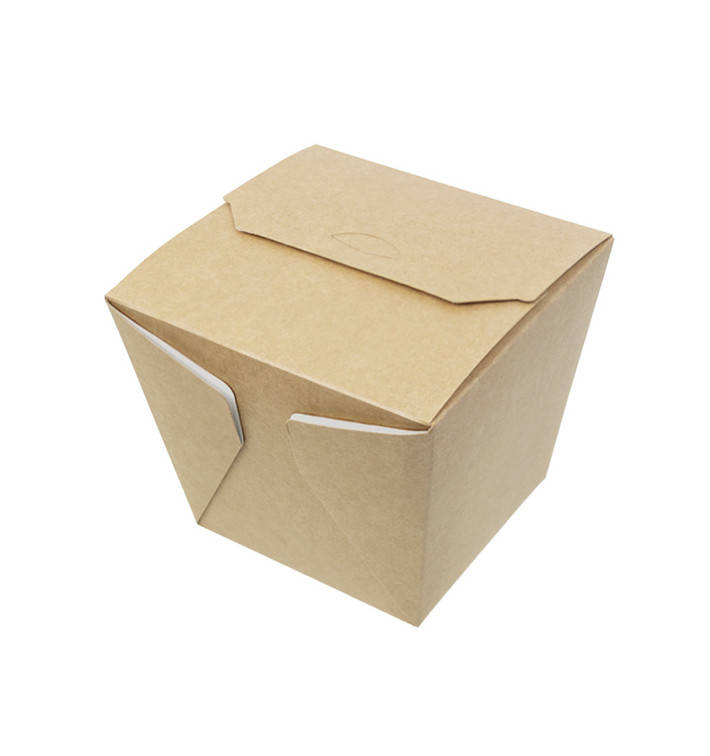 Take out Salad Box with Window, Reusable Kraft Brown Food Storage