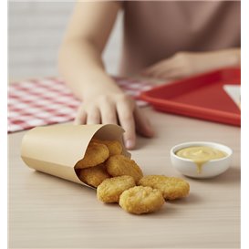 Paper Container Kraft Effect Anti-Grease 14Oz/420ml (1000 Units)