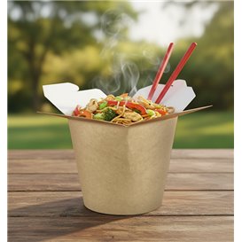 Paper Take-Out Container 100% ECO Kraft 16Oz/480ml (500 Units)