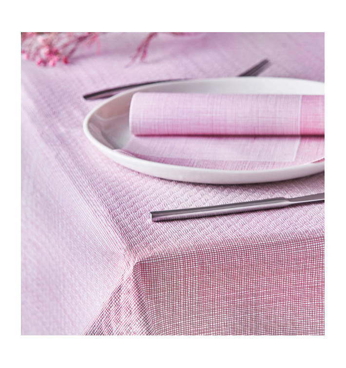 Pre-Cut Paper Tablecloth 1x1m "Between Lines" Burgundy 40g/m² (400 Units) Pre-Cut Paper Tablecloth 1x1m "Between Lines" Burgundy 40g/m² (400 Units)