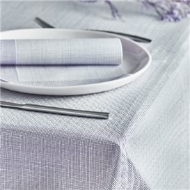 Pre-Cut Paper Tablecloth 1,2x1,2m Between Lines Grey 40g/m² (300