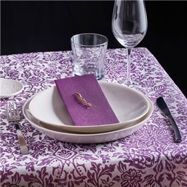 Airlaid Tablecloth Roll 0,4x48m "Versalles" Purple 50g/m² P30cm (1 Unit)