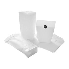 Paper Bag with Hexagonal Base White 14x19cm (50 Units)