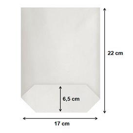 Paper Bag with Hexagonal Base White 17x22cm (50 Units)