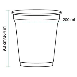 Plastic Cup PET 364 ml Ø9,5cm (1.200 Units)