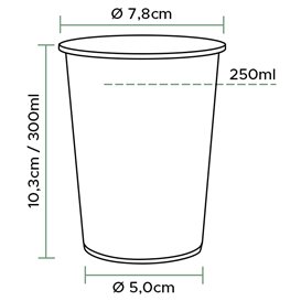 Cornstarch Cup PLA Bio Clear 299ml Ø7,8cm (2000 Units)