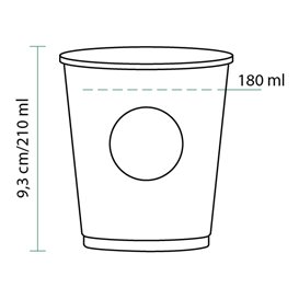 Paper Cup "Cupmatic" 8 Oz/210ml Ø7,0cm (100 Units) 