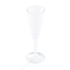 Plastic Flute Sparkling Wine Clear 100ml (100 Units)