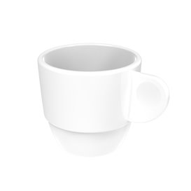 Reusable Plastic Cup SAN “Espresso” White 80ml (6 Units)