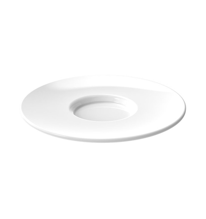 Reusable Plastic Plate SAN for Cup “Espresso” White 80ml (36 Units) Reusable Plastic Plate SAN for Cup “Espresso” White 80ml (36 Units)