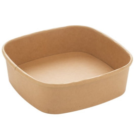 Paper Container Kraft Square 750ml 17x17x5cm (50 Units)