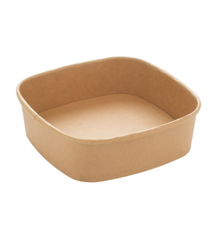 Paper Container Kraft Square 750ml 17x17x5cm (300 Units) Paper Container Kraft Square 750ml 17x17x5cm (300 Units)