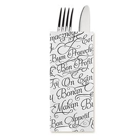 Paper Cutlery Envelopes with Napkin "Buen Provecho" (800 Units)