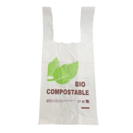 Plastic T-Shirt Bag 100% Biodegradable 35x50cm (2000 Units)