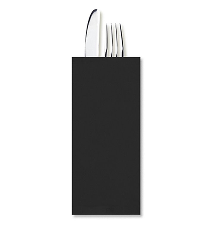 Paper Cutlery Envelopes Crèmeh Napkin Black (100 Units) Paper Cutlery Envelopes Crèmeh Napkin Black (100 Units)