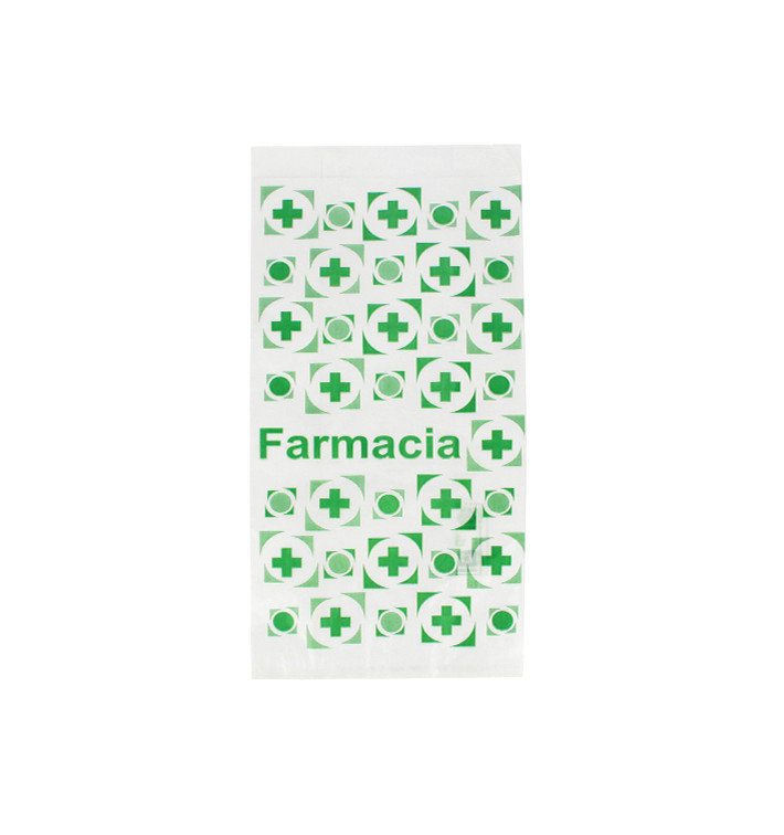 Paper Bag Pharmacy White 14+7x24cm (250 Units) Paper Bag Pharmacy White 14+7x24cm (250 Units)