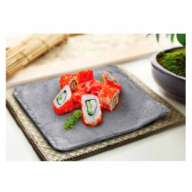 Plastic Tasting Plate Synthetic Slate PS 24x24cm (10 Units) 