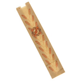 Paper Food Bag "Espigas" 9+5x50cm (125 Units) 