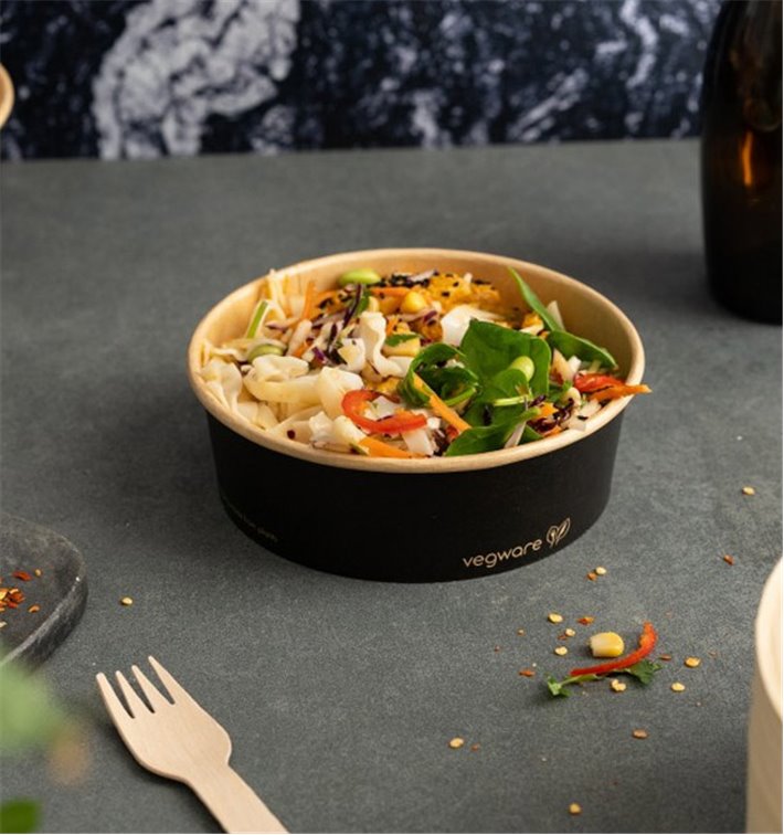 500ml black round food container Series 150 for hot and cold meals