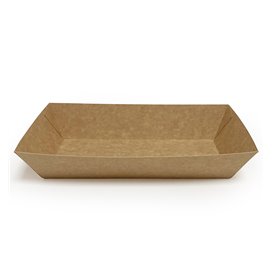 Paperboard Menu Box Kraft with Window 20x20x8,5cm (110 Units)