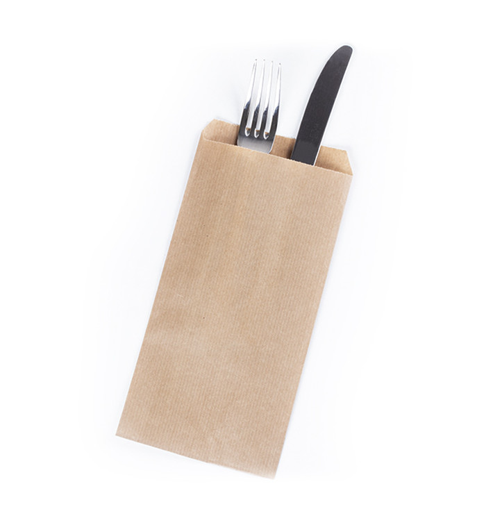 Paper Cutlery Envelopes Kraft Laid 11x24cm (100 Units) Paper Cutlery Envelopes Kraft Laid 11x24cm (100 Units)