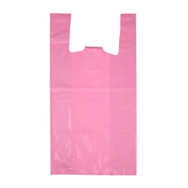 Plastic T-Shirt Bag 70% Recycled “Colors” Pink 42x53cm 50µm (1.000 Units)