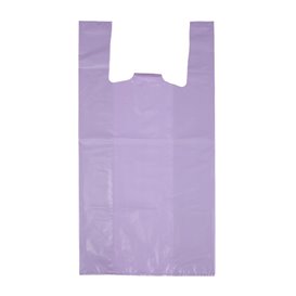 Plastic T-Shirt Bag 70% Recycled “Colors” Lilac 42x53cm 50µm (1.000 Units)