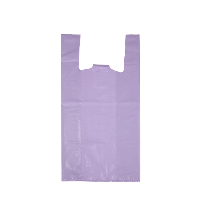 Plastic T-Shirt Bag 70% Recycled “Colors” Lilac 42x53cm 50µm (1.000 Units) Plastic T-Shirt Bag 70% Recycled “Colors” Lilac 42x53cm 50µm (1.000 Units)