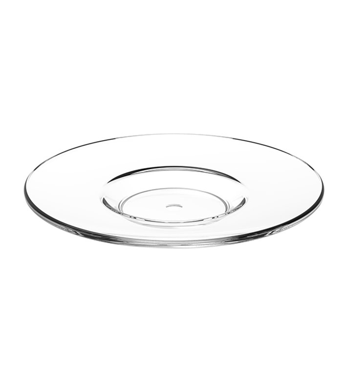 Reusable Plastic Plate SAN for Cup “Espresso” Transparent 80ml (6 Units)