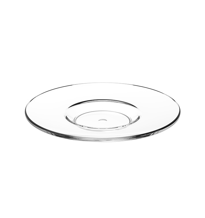 Reusable Plastic Plate SAN for Cup “Espresso” Transparent 80ml (6 Units)