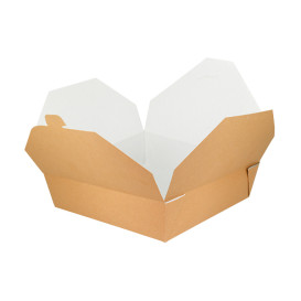 Paper Take-out Container "American" Natural 21,7x21,7x6cm 2910ml (35 Units) 