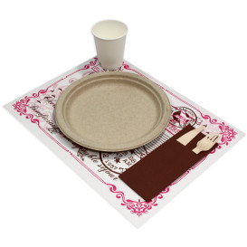 Placemat of Paper in White "Paris" 30x40cm 40g/m² (1.000 Units)