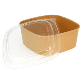 Paper Container Kraft Square 1000ml 17x17x6,5cm (50 Units)