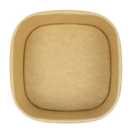 Paper Container Kraft Square 500ml 13x13x5,6cm (50 Units)