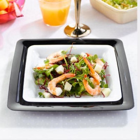 Plastic Plate Square shape Extra Rigid White 18x18cm (200Units)