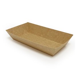 Paperboard Menu Box Kraft with Window 20x20x8,5cm (55 Units)