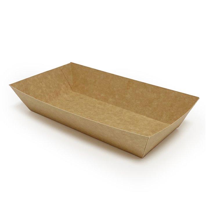 Paperboard Menu Box Kraft with Window 20x20x8,5cm (55 Units)