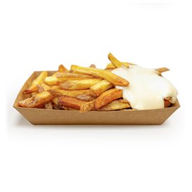 Paperboard Menu Box Kraft with Window 20x20x8,5cm (55 Units)