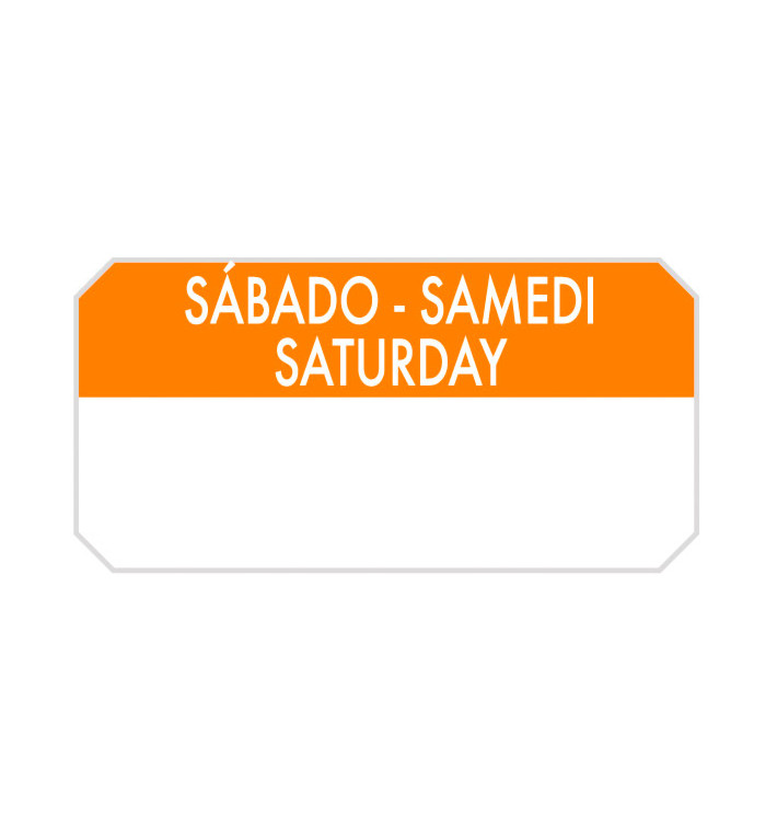 Self-Adhesive Rectangular Roll "Saturday" 5x2,5cm (1.000 Units) Self-Adhesive Rectangular Roll "Saturday" 5x2,5cm (1.000 Units)