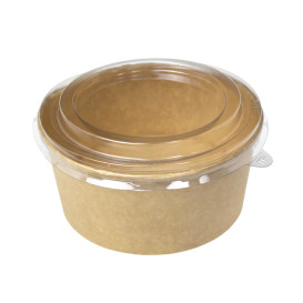 Paper Kraft-Kraft Soup Bowl with PP Lid 750ml (50 Units)