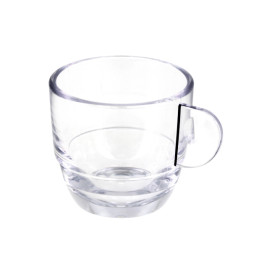 Reusable Plastic Cup SAN “Espresso” Transparent 80ml (6 Units) 