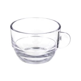 Reusable Plastic Cup SAN “Cappuccino” Transparent 166ml (6 Units)